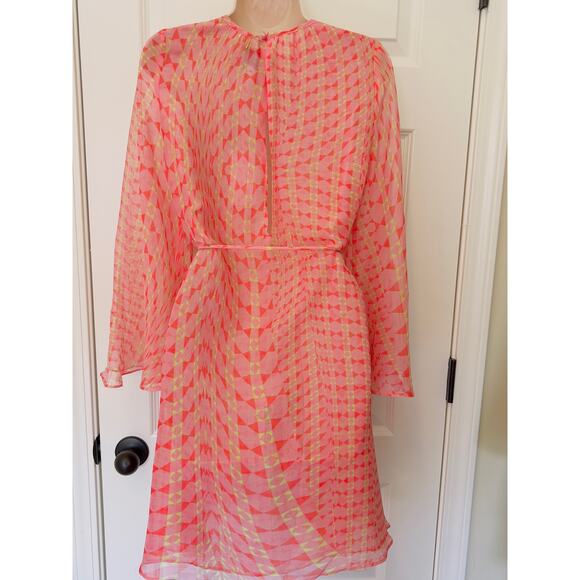 Misa Los Angeles Petra Geometric Belted Dress, Size S - Picture 6 of 10